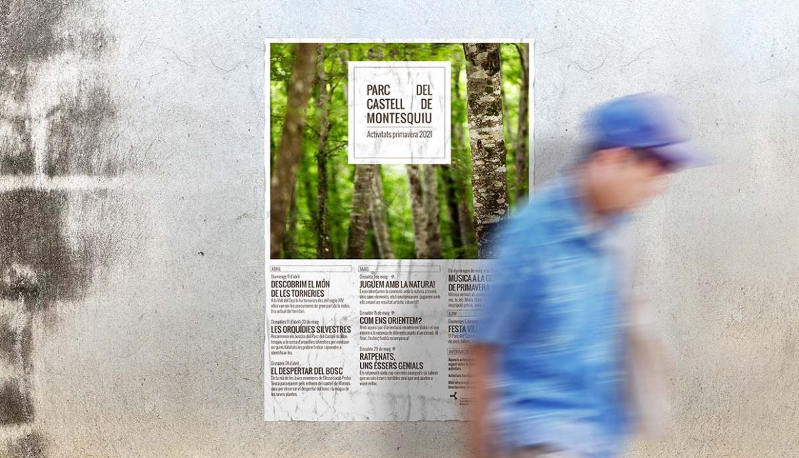 Poster mockup on old cement wall