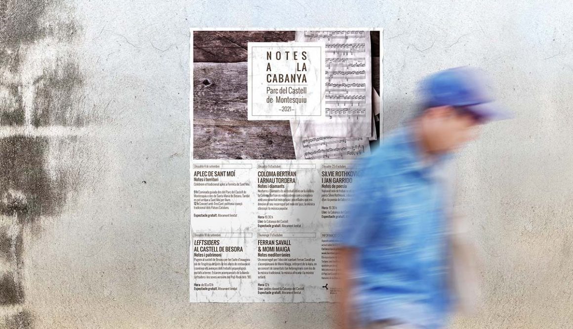 Poster mockup on old cement wall